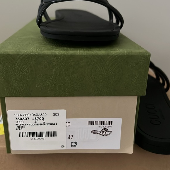 GUCCI BLACK W GPALMA SLIDE RUBBER - Picture 8 of 10